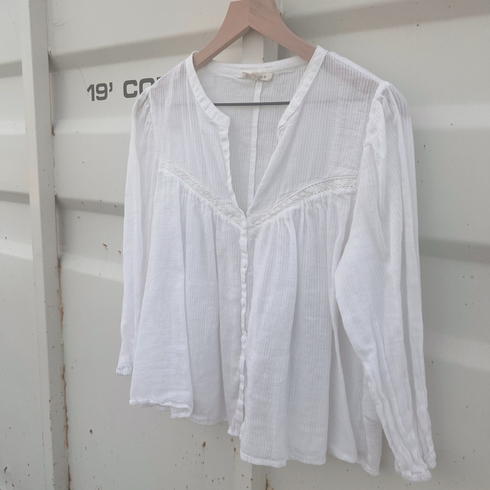 Bohme White Peasant Top